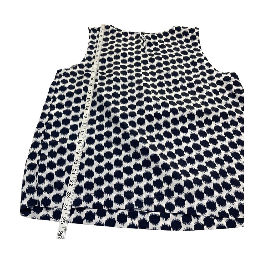 9&CO Tank Top Women's Large White Blue Polka Dot Polyester Round Neck Pullover - Picture 6 of 6